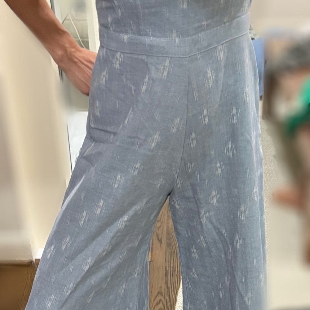 Hunter Bell Light Blue Patterned Jumpsuit